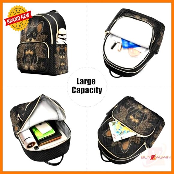 Mini Quilted Backpack Purse Lightweight Travel Shoulder Bag Women\'s Daypack